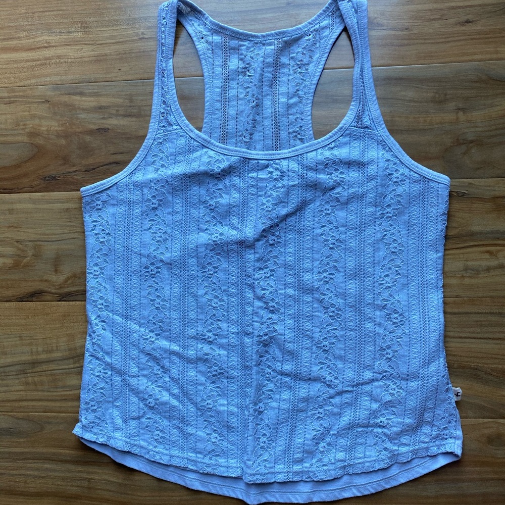 Hollister grey lacy tank top